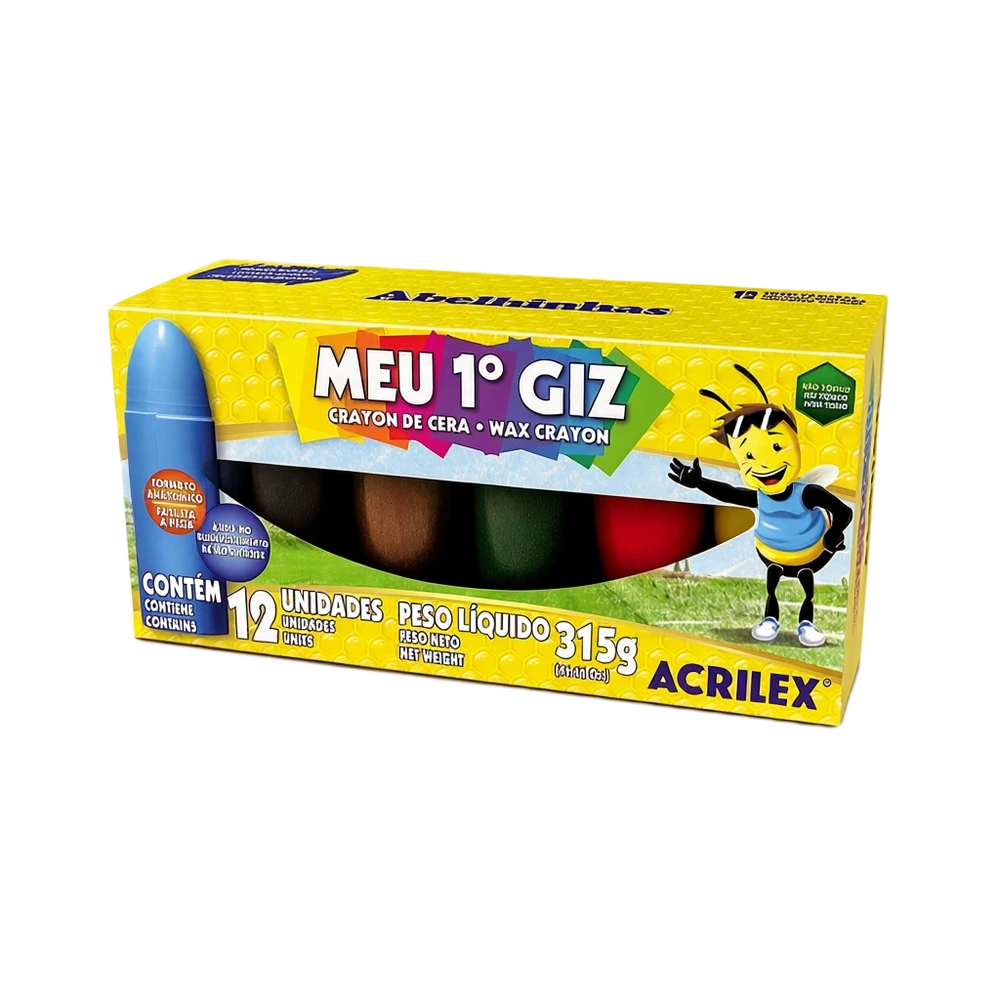 Giz de Cera 12 cores